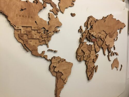 3D Wooden World Map Oak photo review