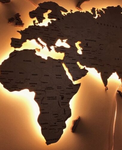 LED illuminated wooden world map classic photo review