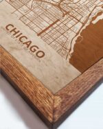Wooden Street Map of Chicago 2