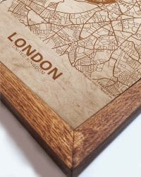 Wooden Street Map of London - Urban City Plan 1