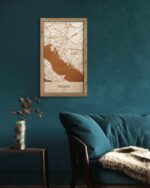 Wooden Map of Croatia, Country Map 3