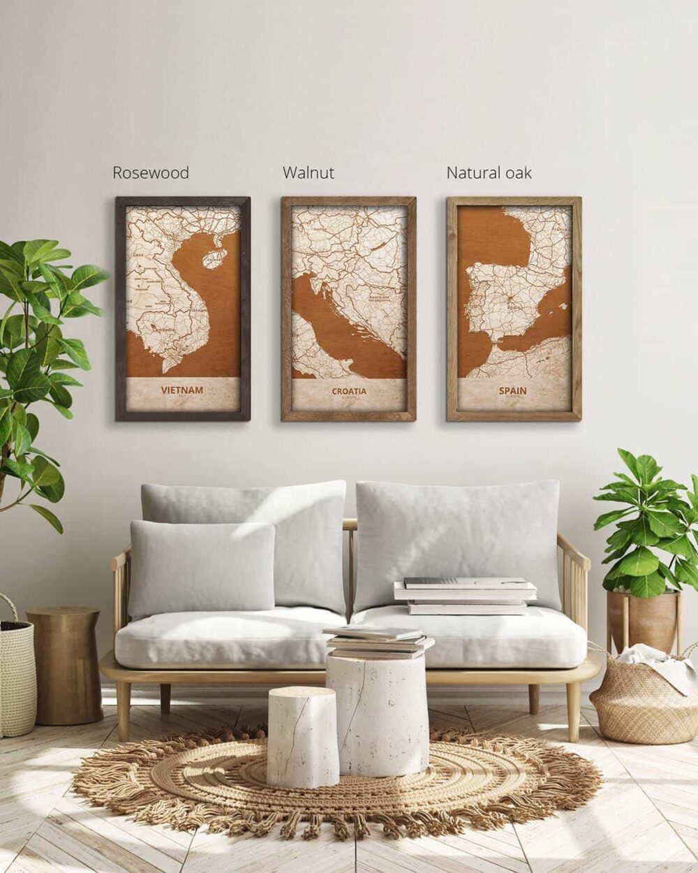 Wooden Map of Croatia, Country Map 5