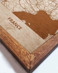 Wooden Map of France, Country Map 2
