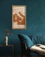 Wooden Map of Italy, Country Map 1