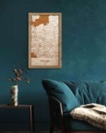 Wooden Map of Poland, Country Map 2