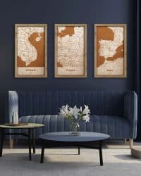 Wooden Map of Poland, Country Map 3