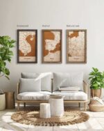 Wooden Map of Spain, Country Map 3