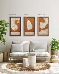 Wooden Map of Sri Lanka, Country Map 4