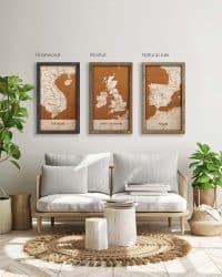 Wooden Map of the United Kingdom, Country Map 2