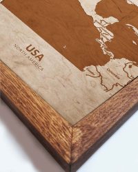 Wooden Map of USA, Country Map 2