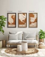 Wooden Map of USA, Country Map 4