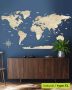 Country Wooden World Map Natural 1