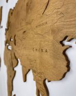 Country Wooden World Map Oak