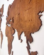 Country Wooden World Map Walnut 5