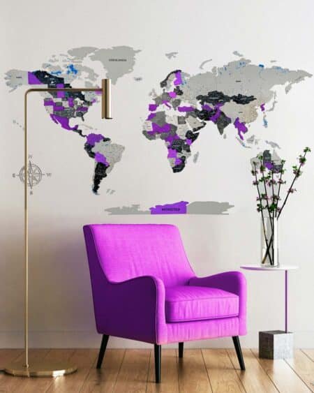 Premium 3d world map made of wood | INDIGO Birdywing®