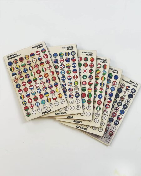 Flags of countries and states, World map markers 420pcs