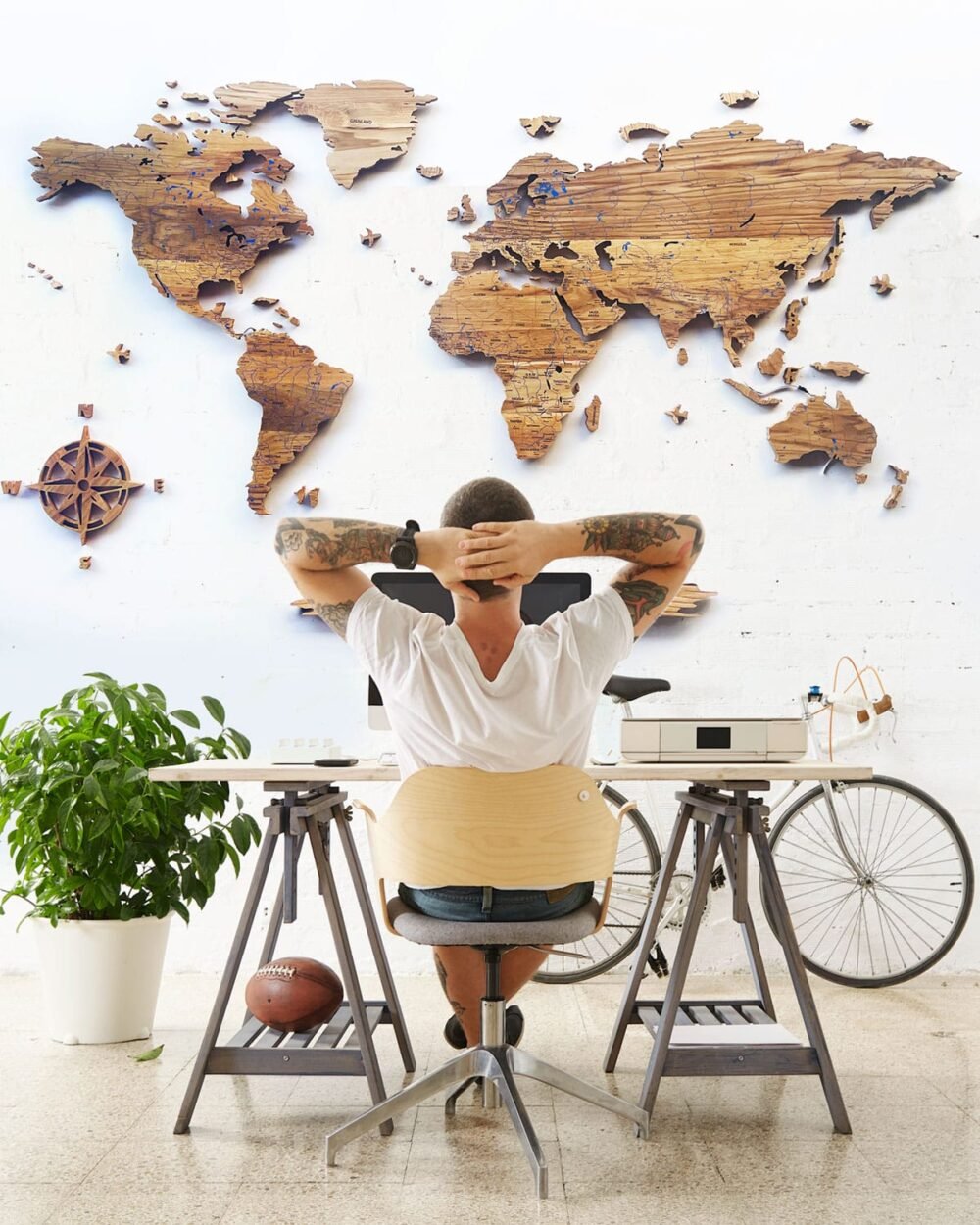 mapa swiata z litego drewna debowego22