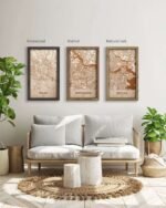 Wooden Street Map of Amsterdam - Urban City Plan