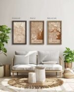 Wooden Street Map of Barcelona - Urban City Plan 4