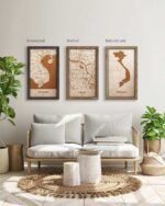 Wooden Street Map of Hanoi - Urban City Plan 4