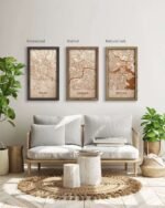 Wooden Street Map of London - Urban City Plan 4