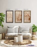 Wooden Street Map of New York - City Urban Plan 4