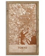 Wooden Street Map of Tokyo - Urban City Plan 5