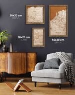 Wooden Map of Belgium, Country Map 4