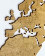 Blank Wooden World Map Wall Decor Oak
