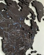 Colored Wooden World Map​ Heban 3