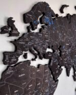 Colored Wooden World Map​ Heban 2