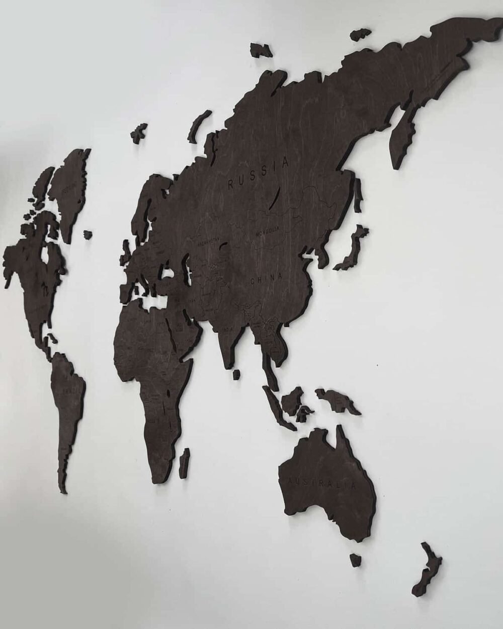 Country World Map Wood Wall Art Heban 5