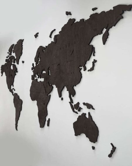 Country World Map Wood Wall Art Heban 5