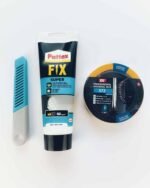 Mounting kit: knife, tape + glue / Velcro